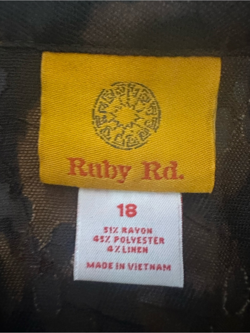 Ruby Rd. Brown Patterned Button-Front Blazer - Picture 6 of 9